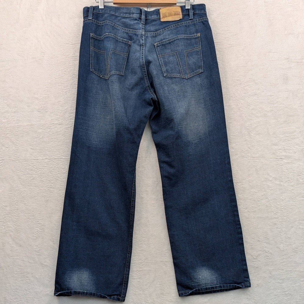 VTG Orange County Choppers Jeans Men's 37x30 Dark Blue Biker Grunge Wide Leg 90s - Picture 3 of 16